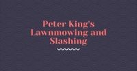 Peter King's Lawnmowing And Slashing Logo