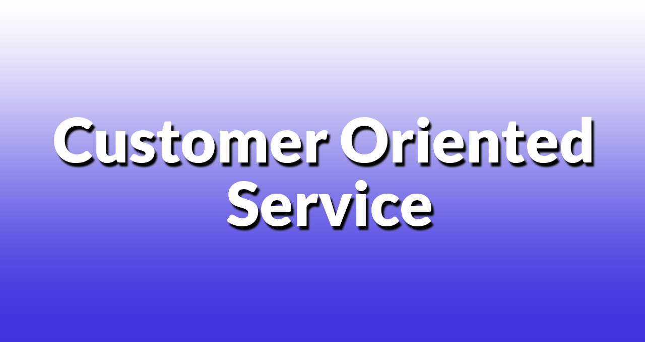 Customer Oriented Service fishing point