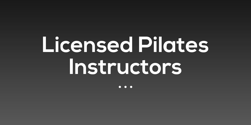 Licensed Pilates Instructors watsonia