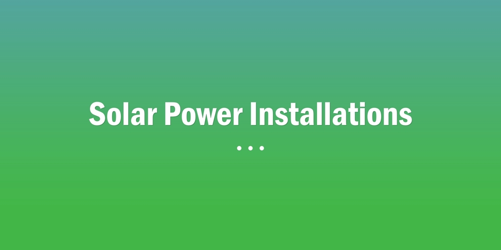 Solar Power Installation palmyra
